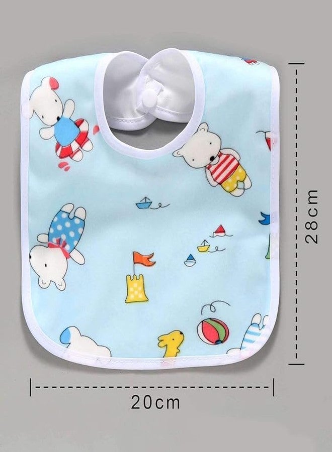 Chopchi Combo of 6 Item- Baby Pacifier 1 Pcs, Silicone Spoon 90ML 1 Pcs,Teether 1 Pcs,Finger Brush 1 Pcs,Royal Blue Dry Sheet Small Size 50x70cm 1 Pcs, Baby bib 1 Pcs (Blue Set) - Image 4