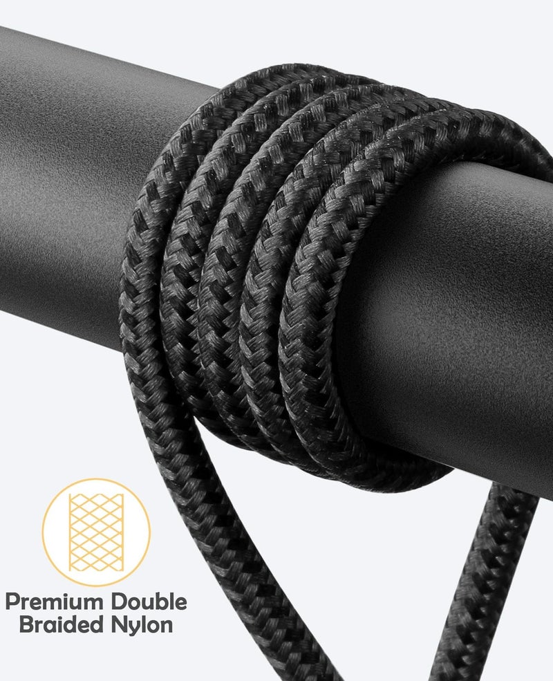 Dasku USB C to Lightning Cable [Apple MFi Certified] iPhone Charger Fast Charging 2Pack 10FT Long Nylon 90 Degree Type C iPhone Charger Cord Compatible with iPhone 14/13/12/11/XS/XR/X/8/iPad and More - Image 5