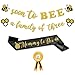 Faisichocalato Bumble Bee Baby Shower Decoration Set Soon to Bee A Family of Three Banner Mom to Bee Sash Daddy to Bee Badge Bee Themed Sprinkle Gender Reveal Pregnancy Announcement Honeycomb Party Supplies - Image 4