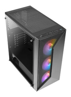 ANTEC Antec NX320 ARGB Mid Tower ATX Case – Mesh Front Panel for Enhanced Airflow, Tempered Glass Side Panel, Supports Up to 6 Fans (120mm/140mm), Radiator Support (360mm Front, 240mm Top, 120mm Rear), GPU Clearance up to 380mm, Flexible Storage Options (2 x 3.5” HDD, 2 x 2.5” SSD), Tool-less Design, Superior Cable Management, Front I/O USB 3.0/2.0, HD Audio, Easy Access Dust Filters, Black | NX320 ARGB  - Image 3