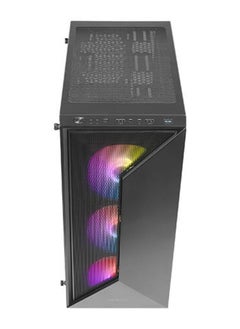 ANTEC Antec NX320 ARGB Mid Tower ATX Case – Mesh Front Panel for Enhanced Airflow, Tempered Glass Side Panel, Supports Up to 6 Fans (120mm/140mm), Radiator Support (360mm Front, 240mm Top, 120mm Rear), GPU Clearance up to 380mm, Flexible Storage Options (2 x 3.5” HDD, 2 x 2.5” SSD), Tool-less Design, Superior Cable Management, Front I/O USB 3.0/2.0, HD Audio, Easy Access Dust Filters, Black | NX320 ARGB  - Image 4