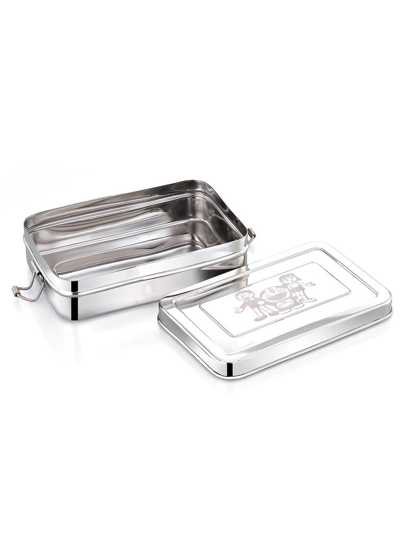Expresso Expresso Stainless Steel Lunch Box for School, Office Tiffin – Rectangular Shape Pack of 1  - Image 2