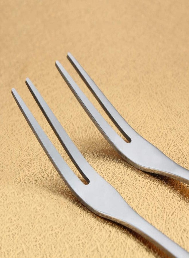 P Plus Fire Professional Silverware Forks, Stainless Steel and Elegant Mini Fork for Oyster and Shellfish, Appetizers, Tasting Fork, Cocktail, Fruit and Salad Forks (Silver, Set of 10) - Image 3