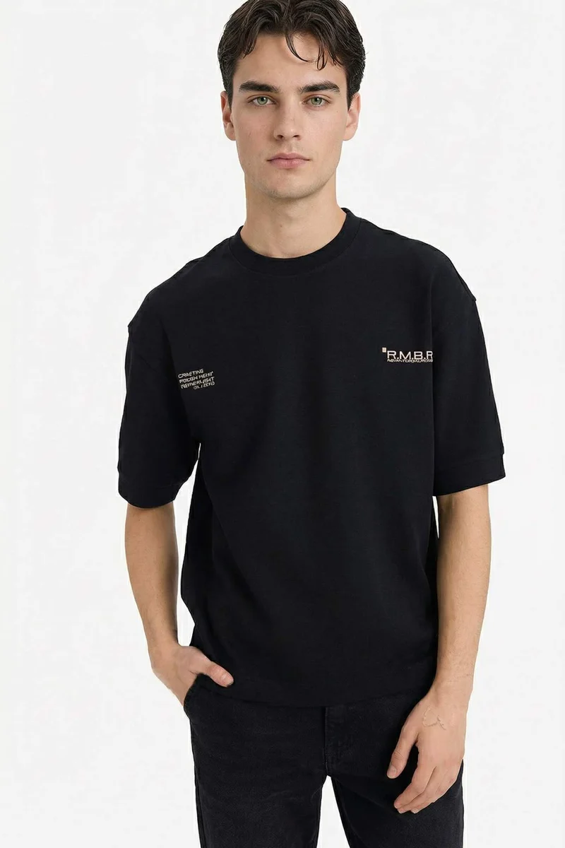 DeFacto Breathable Loose Fit Printed T-Shirt