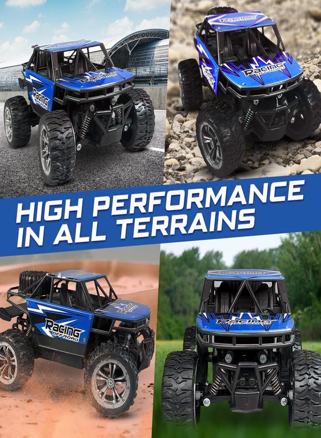 KIPA GAMING Remote Control Car Off-Road Monster Truck, 2.4GHz RC Racing Buggy, USB Rechargeable, Large All-Terrain Wheels (Dirt Tracker - Blue) - Image 4