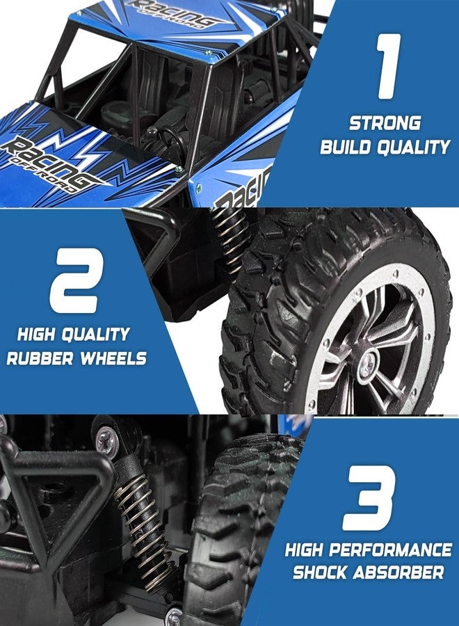 KIPA GAMING Remote Control Car Off-Road Monster Truck, 2.4GHz RC Racing Buggy, USB Rechargeable, Large All-Terrain Wheels (Dirt Tracker - Blue) - Image 3