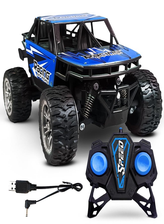 KIPA GAMING Remote Control Car Off-Road Monster Truck, 2.4GHz RC Racing Buggy, USB Rechargeable, Large All-Terrain Wheels (Dirt Tracker - Blue) - Image 1