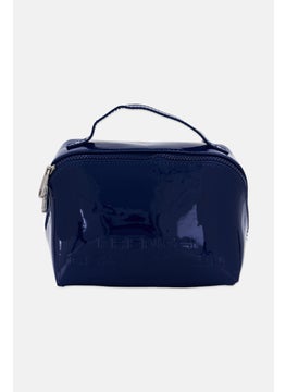 French Connection Women Brand Logo Cosmetic Pouch, Navy  - Image 1