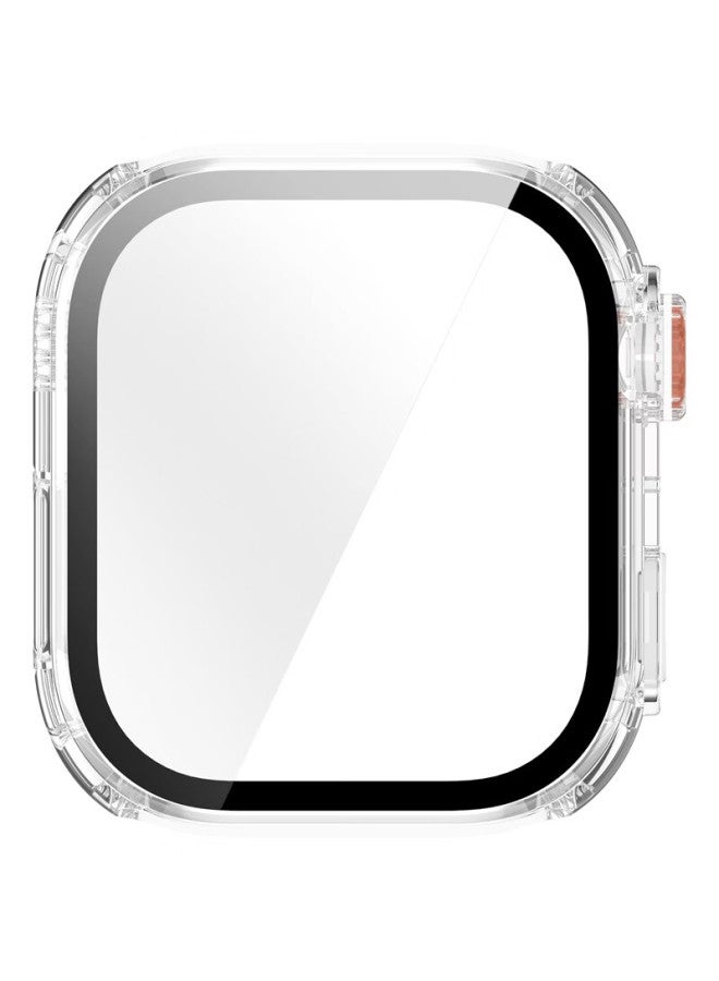 Kmaxai Apple Ultra Style Tempered Glass Full Protective Case For Redmi Watch 6, Xiaomi Full Coverage Hard Shell Transparent Screen Protector Case - Image 2