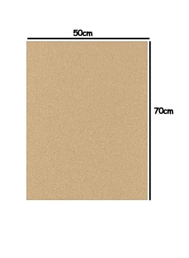 HOME TASTE TOMSUN Craft Paper Sheets Brown Wrapping Papers 50 x 75 Cm 50 Sheets Recyclable Light Brown Construction for Shipping and DIY Project - Image 2