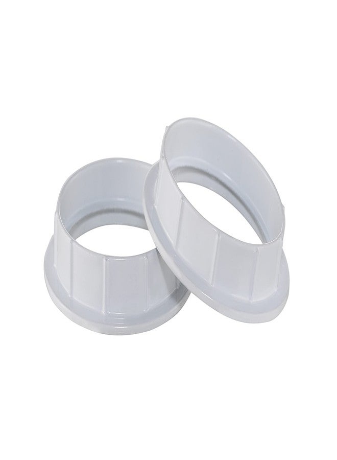 Aspen Creative 21054-12 Shade aluminum screw collar rings for medium base E26 socket, 39mm inner diameter, white finish, 2 Pack - Image 1