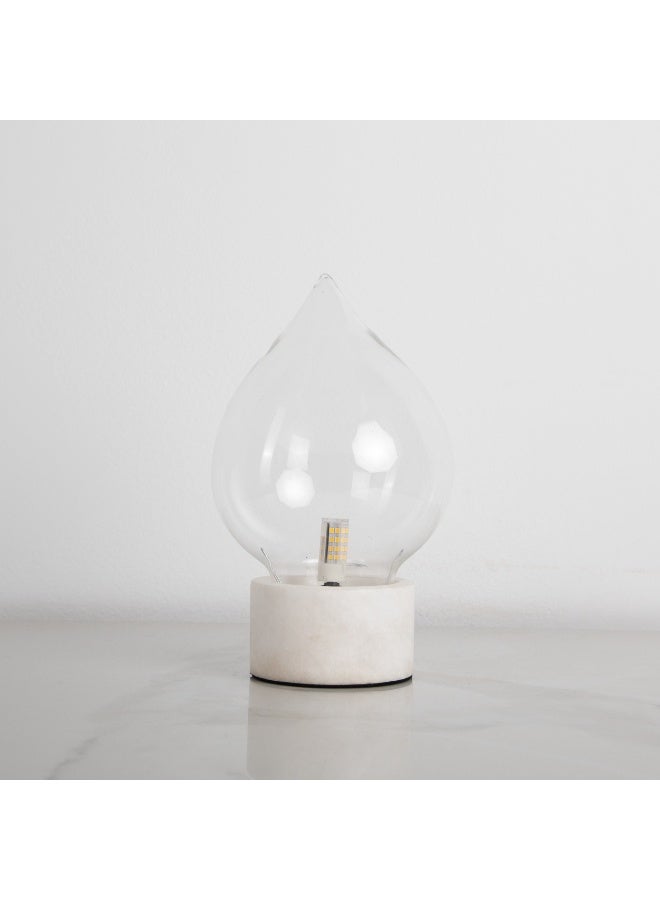 كلوك اباجورة اوتي من الرخام - ابيض - Image 2