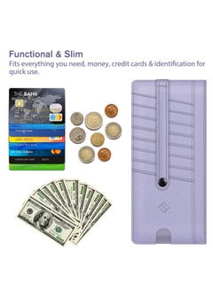 Fintie Slim Credit Card Wallet Holder Change Pouch, Rfid Blocking Business Cards Cases With Zipper Pocket For Cash, Coin, Receipt, Id Card  - Image 2