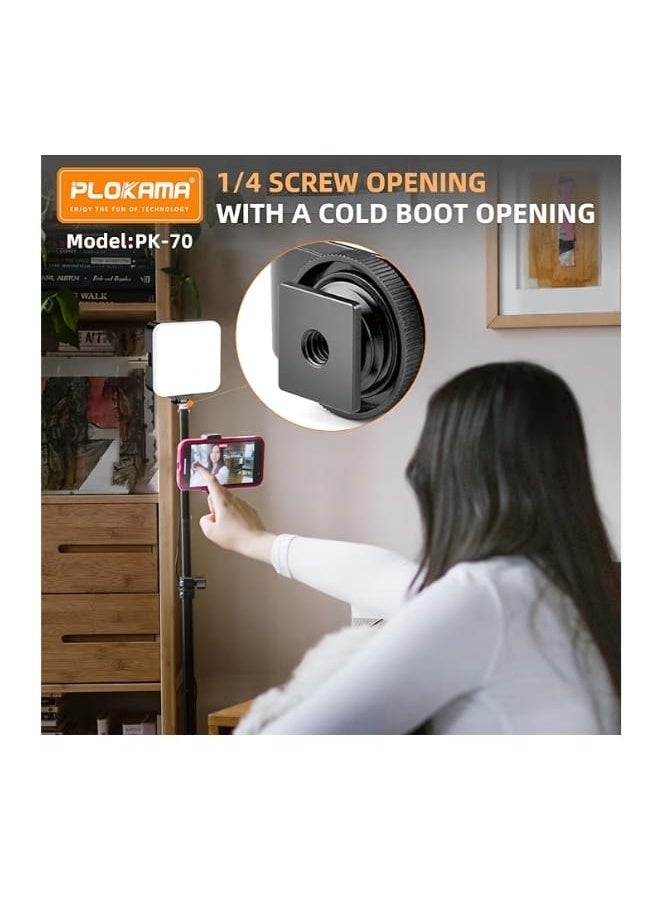 PLOKAMA Ring Light Selfie for Mobile Phone LED Camera Light with 3 Pen Batteries for Video - Image 1