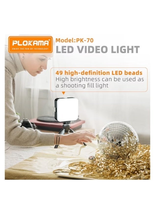 PLOKAMA Ring Light Selfie for Mobile Phone LED Camera Light with 3 Pen Batteries for Video - Image 2