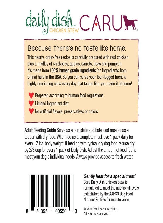 Caru - Daily Dish Chicken Stew, Natural Adult Wet Dog Food With Real Chunks Of Chicken, With Added Vitamins And Minerals, Non-Gmo Ingredients (12.5 Oz) - Image 2