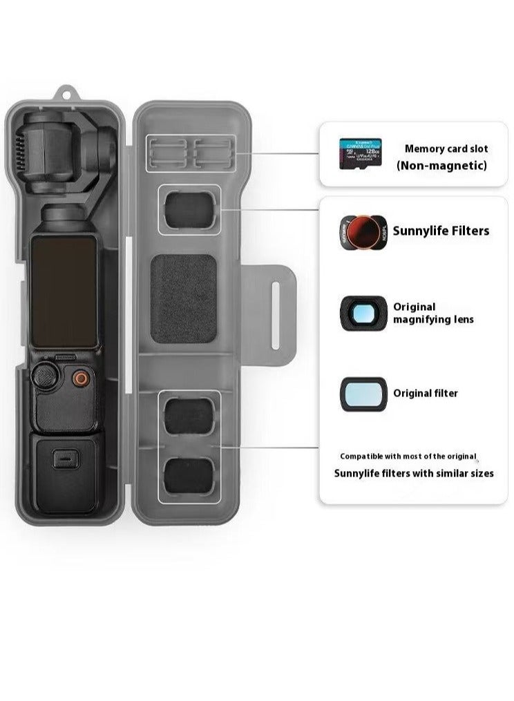 RinGinG Osmo Pocket 3 Carrying Case- Shockproof Protection, Magnetic Filter & Memory Card Storage  - Image 3