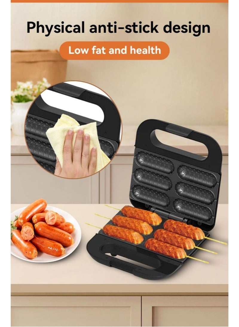 SOKANY08037 Hot Dog Maker, 750W High-Power Sausage and Bread Toaster, Double-Sided Heating for Quick Breakfast, Non-Stick Coating, Stainless Steel Panel, Safe Handle, Easy to Clean - Image 3