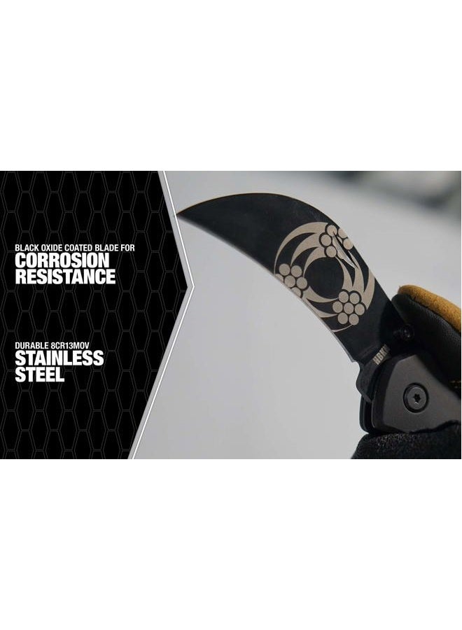 Southwire 65029440 Tools & Equipment HBKN Hawk Bill Pocket Knife, 2.6" blade, 8CR13MOV Stainless Steel- curved blade for pull cuts and splicing - Image 3