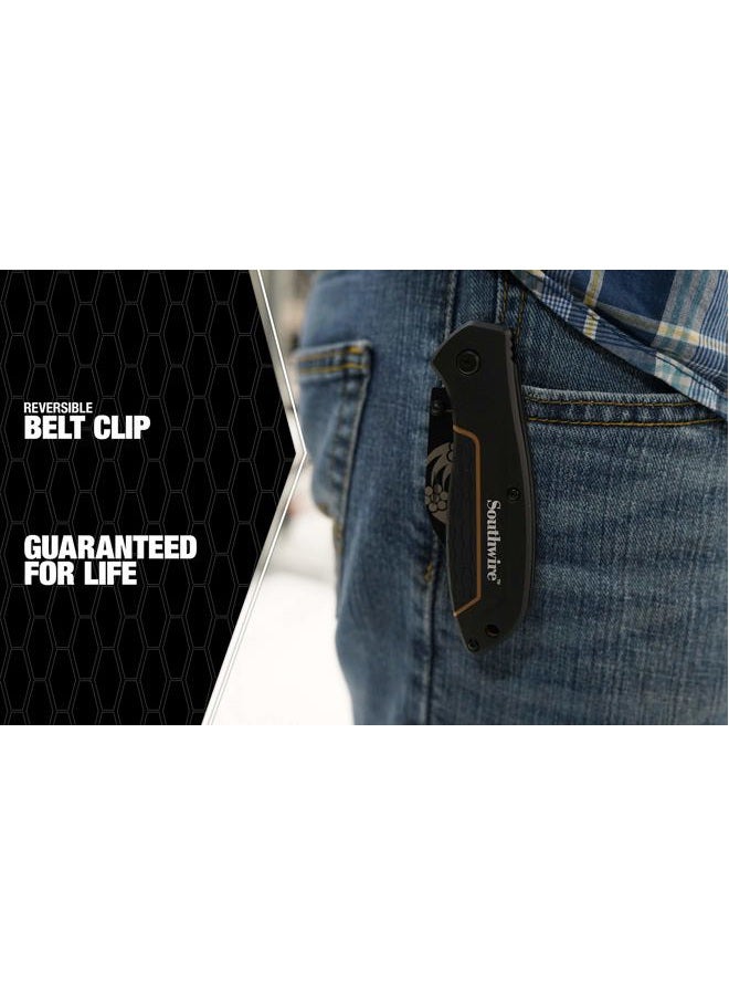 Southwire 65029440 Tools & Equipment HBKN Hawk Bill Pocket Knife, 2.6" blade, 8CR13MOV Stainless Steel- curved blade for pull cuts and splicing - Image 4