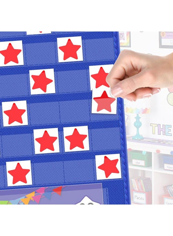 Eamay Responsibility Pocket Chart | Toddler Routine, Kids Reward Board, Chores Chart, Visual Schedule, Autism Learning Materials for Home School, 129 Cards (32.5''x 25") - Image 4