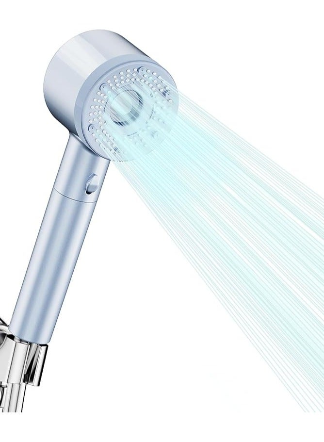 BEILINGDUN High Pressure Shower Head, Filtered Shower Head with Handheld, Multiple Spray Modes with Pause Switch Water Saving Filter Showerhead,Showerhead Set, for Pets Bath (blue) - Image 1