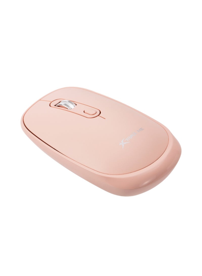 XTRIKE ME ماوس لاسلكي مزدوج الوضع GW-119 مع بطارية قابلة للشحن جسم وردي - Image 4