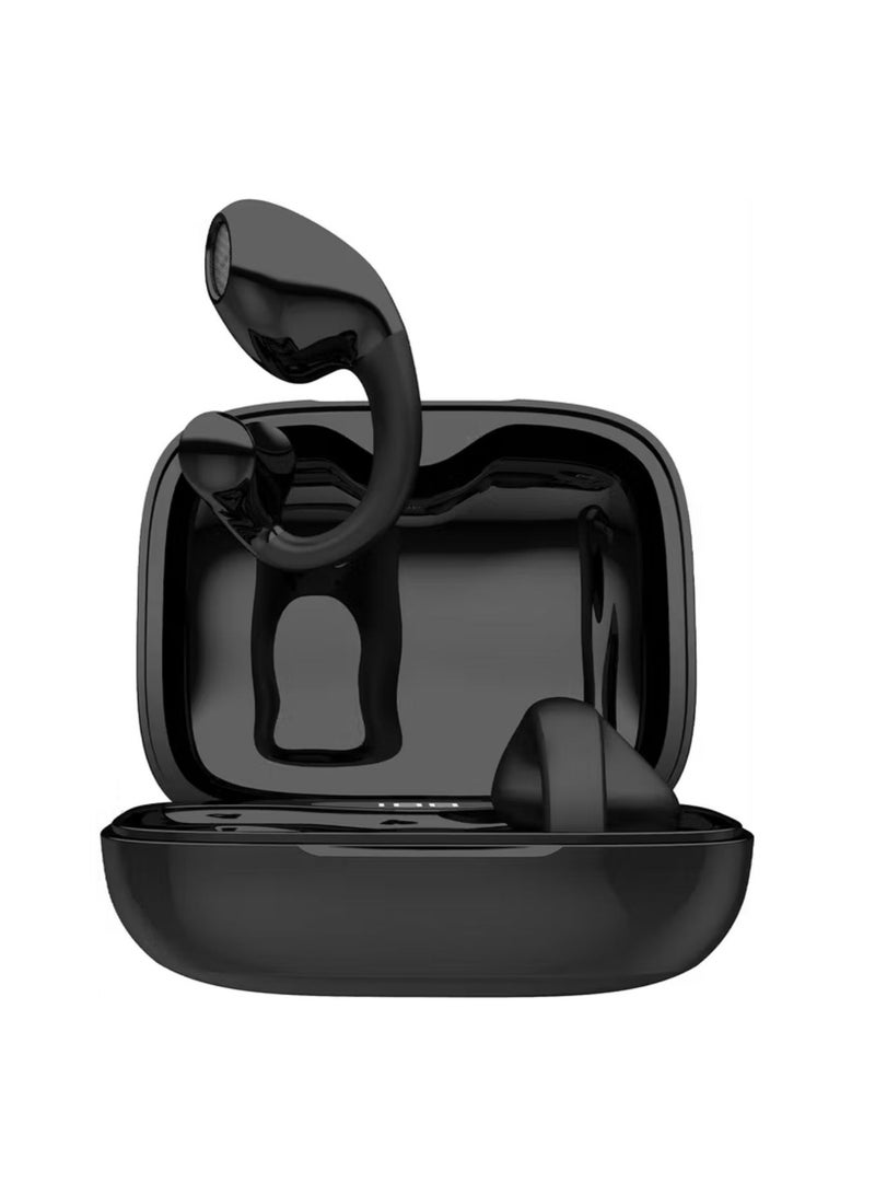 porodo Soundtec TWS Ear Clip, 10m Transmission Range, Bluetooth V5.3, Up to 24 Hours Play Time, 300mAh Battery Capacity - BlackPorodo Soundtec TWS Ear Clip, 10m Transmission Range, Bluetooth V5.3, Up to 24 Hours Play Time, 300mAh Battery Capacity - Black  - Image 2