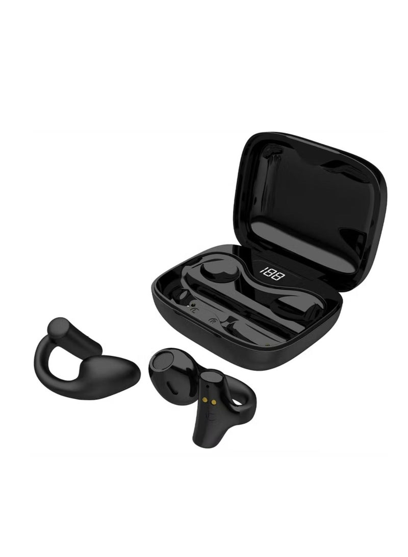 porodo Soundtec TWS Ear Clip, 10m Transmission Range, Bluetooth V5.3, Up to 24 Hours Play Time, 300mAh Battery Capacity - BlackPorodo Soundtec TWS Ear Clip, 10m Transmission Range, Bluetooth V5.3, Up to 24 Hours Play Time, 300mAh Battery Capacity - Black  - Image 1