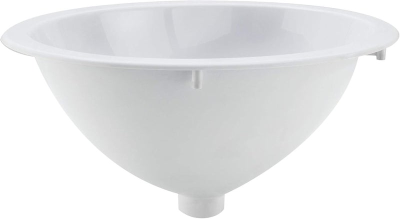 RecPro RV Oval Single Bowl Sink | 10" x 13" | White | With Faucet - Image 2