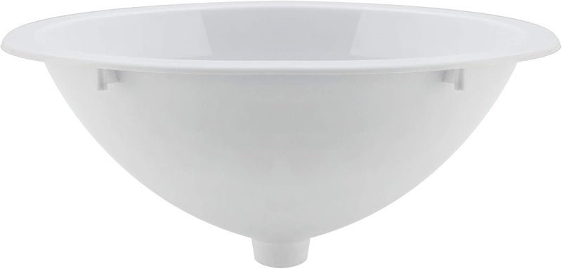 RecPro RV Oval Single Bowl Sink | 10" x 13" | White | With Faucet - Image 3