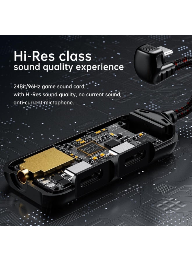 Plextone GS1 Type-C 3-in-1 Gaming Audio Adapter, 60W PD Fast Charging + 3.5mm Hi-Res Sound Card, Type-C to Aux Converter with Mic Support, Magnetic Design for Android, RedMagic, Black Shark, Xiaomi, Huawei, iPhone 15/16/17 Series, iPad, MacBook, Laptops, and Other Type-C Devices – Black - Image 5