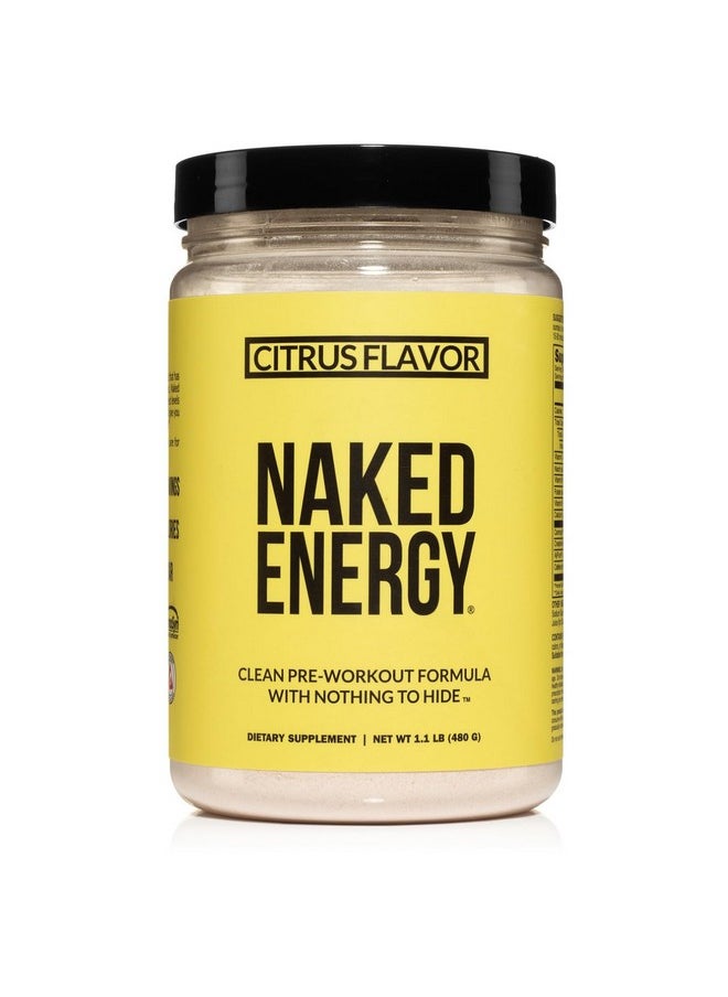 NAKED nutrition - Naked Citrus Naked Energy - Citrus Flavored Clean Pre Workout Supplement for Men and Women, Vegan Friendly, No Added Sweeteners, Colors Or Flavors - 30 Servings - Image 1