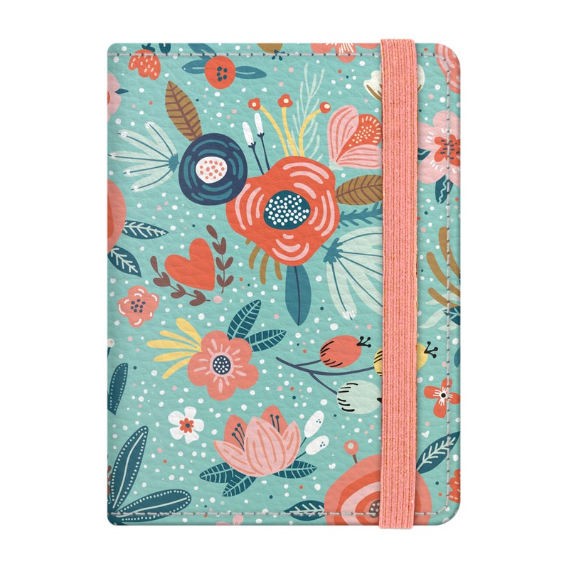 Quttie Passport Holder for Women, Travel RFID Passport Cover, Passport Wallet (Flowers On Green) - Image 5