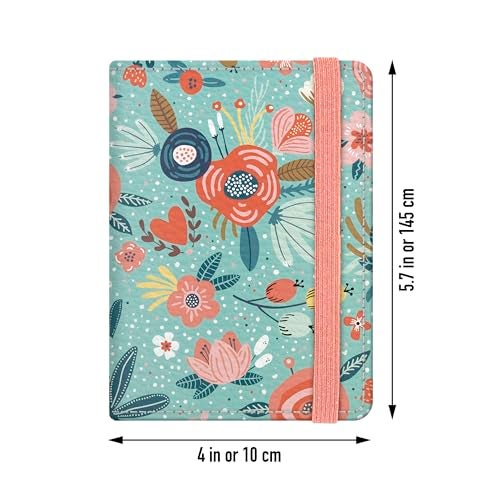 Quttie Passport Holder for Women, Travel RFID Passport Cover, Passport Wallet (Flowers On Green) - Image 4