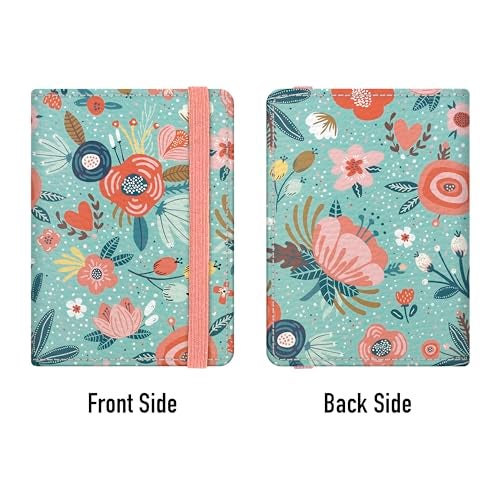 Quttie Passport Holder for Women, Travel RFID Passport Cover, Passport Wallet (Flowers On Green) - Image 2