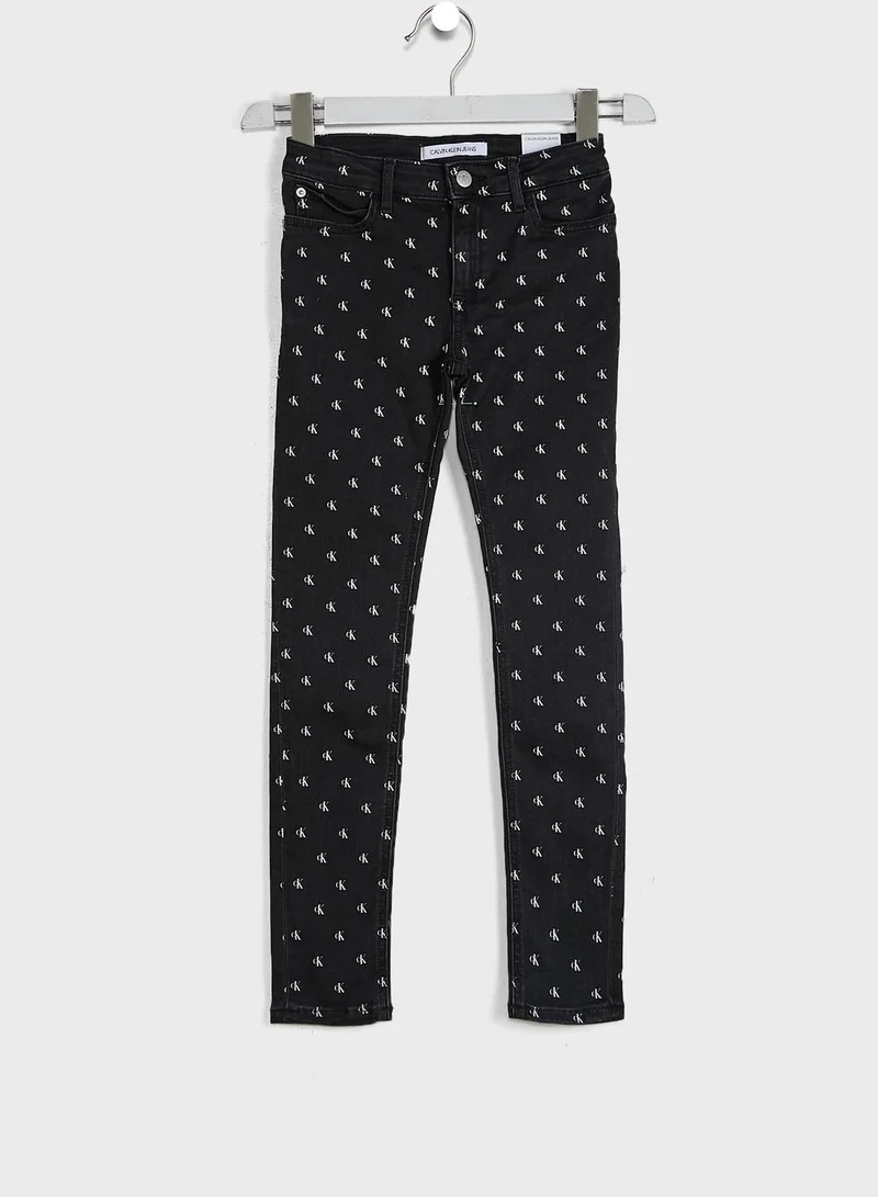 Calvin Klein Jeans Logo Print Skinny Fit Jeans