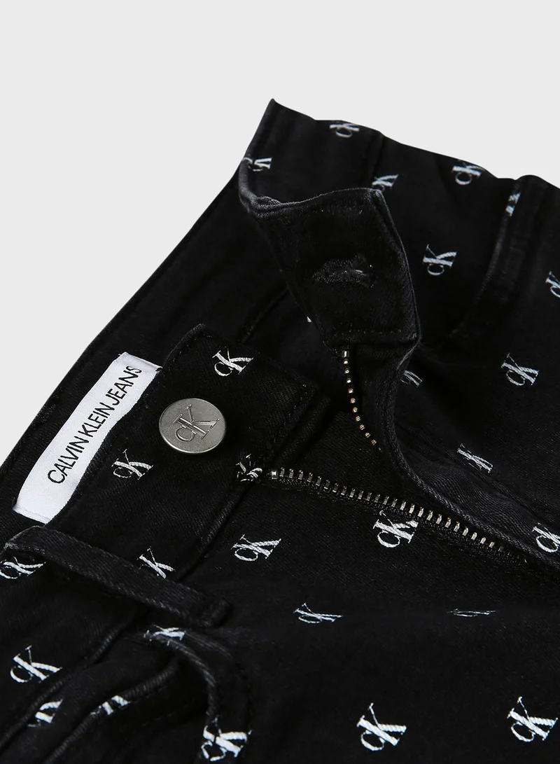 Calvin Klein Jeans Logo Print Skinny Fit Jeans