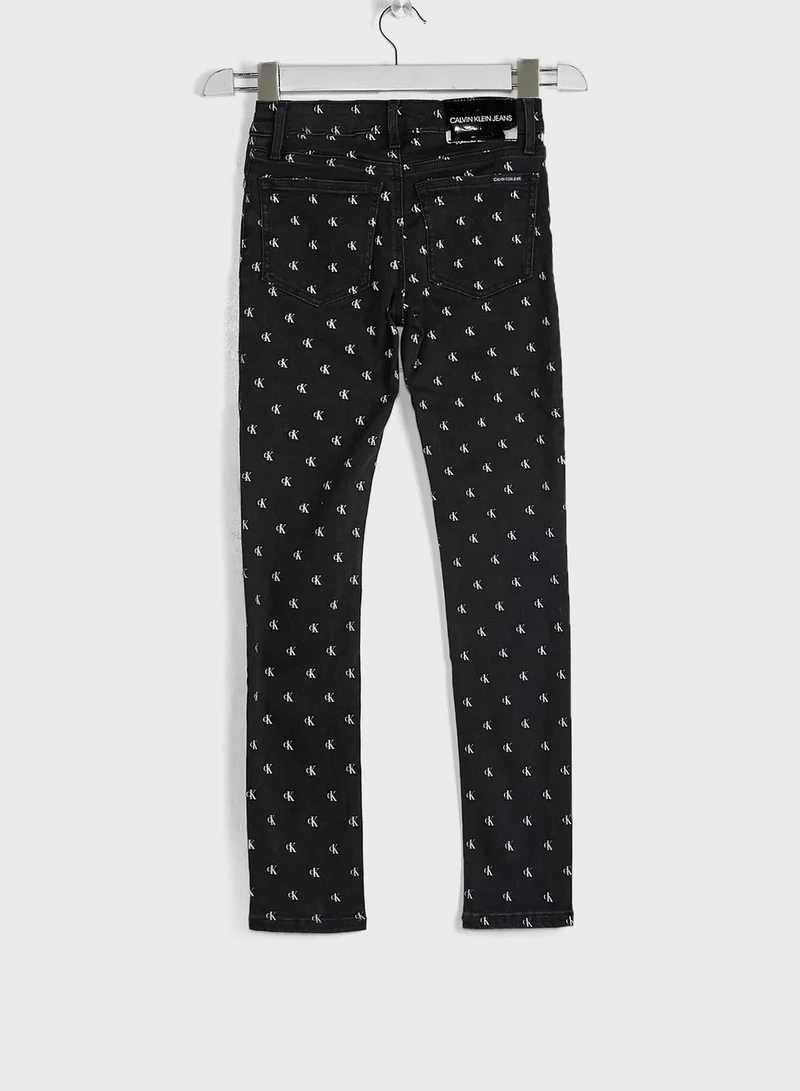 Calvin Klein Jeans Logo Print Skinny Fit Jeans