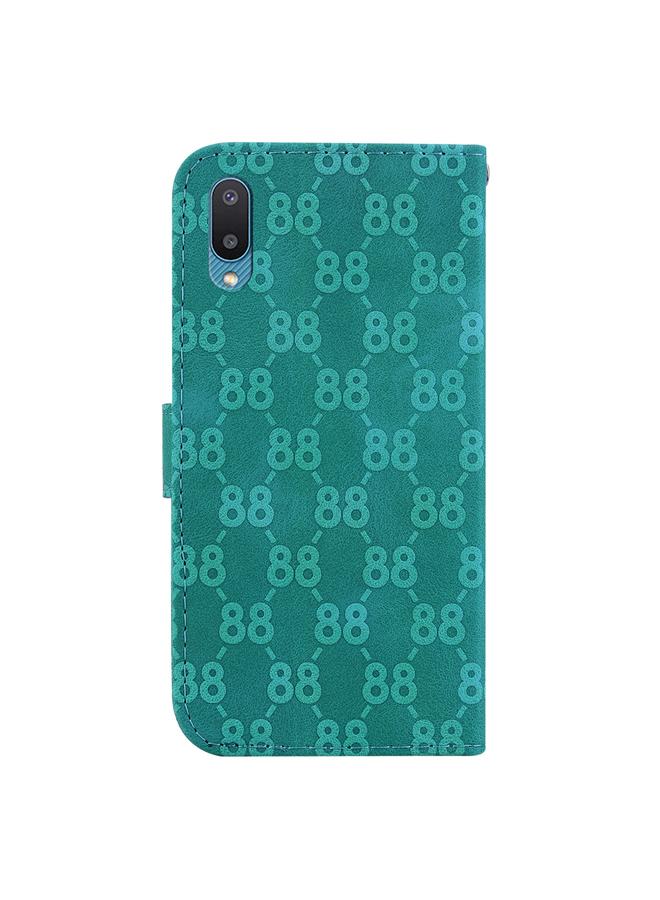 اس-توب جراب لهاتف Samsung Galaxy A02 / M02 4G جراب هاتف من الجلد المنقوش على شكل 8 مزدوج هندي - Image 3