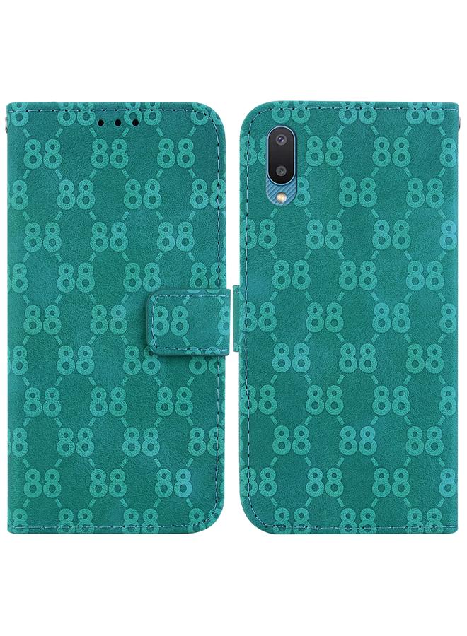 اس-توب جراب لهاتف Samsung Galaxy A02 / M02 4G جراب هاتف من الجلد المنقوش على شكل 8 مزدوج هندي - Image 1