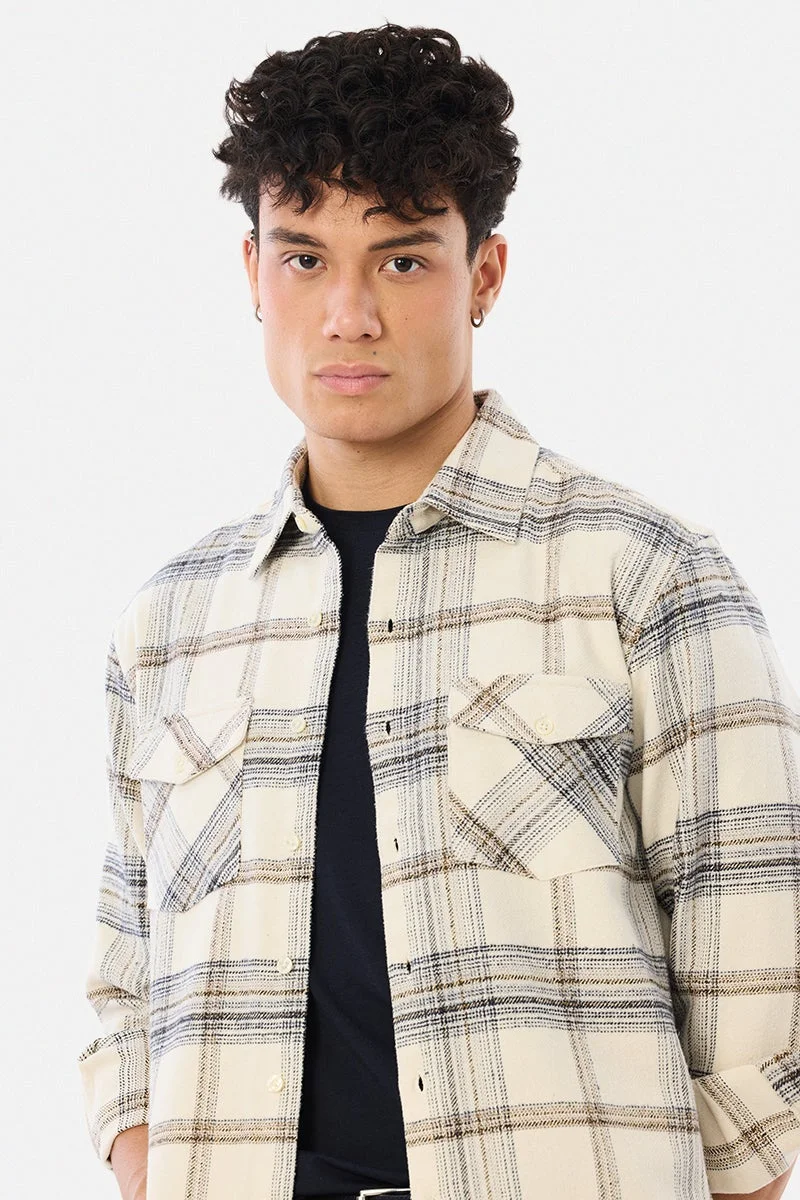 SNITCH Double Pocket Plaid Flannel Shirt