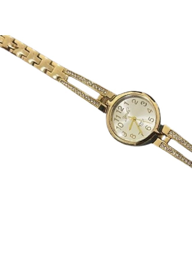 Luxury Gold Crystal Women's Watch – Timeless Grace Collection - Image 1