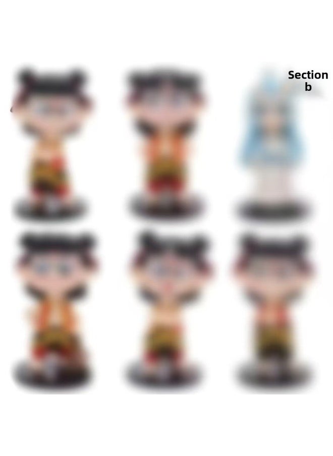 null - Nezha Series Of Devil Boy Hand-held Cartoon Ao Bing Doll Desktop Ornaments Cartoon Hand-held Toy Sets-Color:Type A, Set Of 6, 11cm, Please Take Multiples Of 6 - Image 1