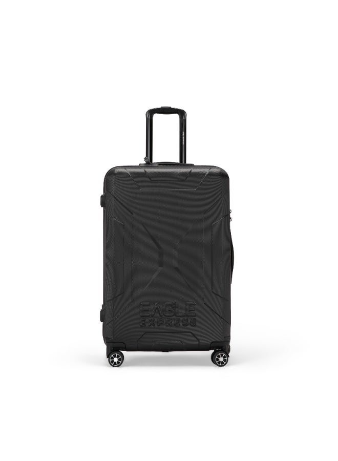 Eagle Express Expedition ABS Hard Trolley Luggage - 28 inch - Black - Scratch-Resistant - Free Protective Cover - 1-Year Warranty - Image 1