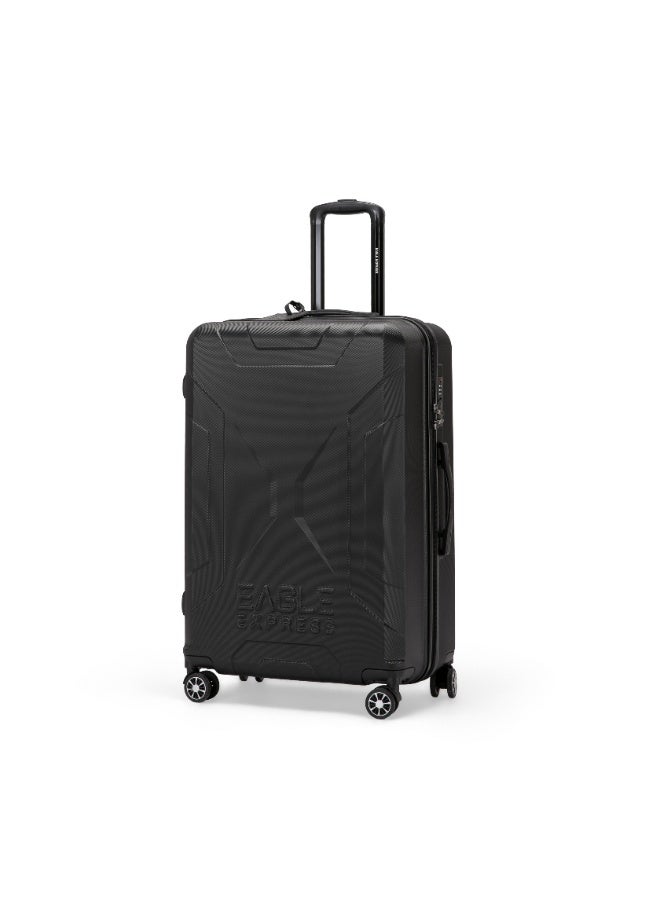 Eagle Express Expedition ABS Hard Trolley Luggage - 28 inch - Black - Scratch-Resistant - Free Protective Cover - 1-Year Warranty - Image 2