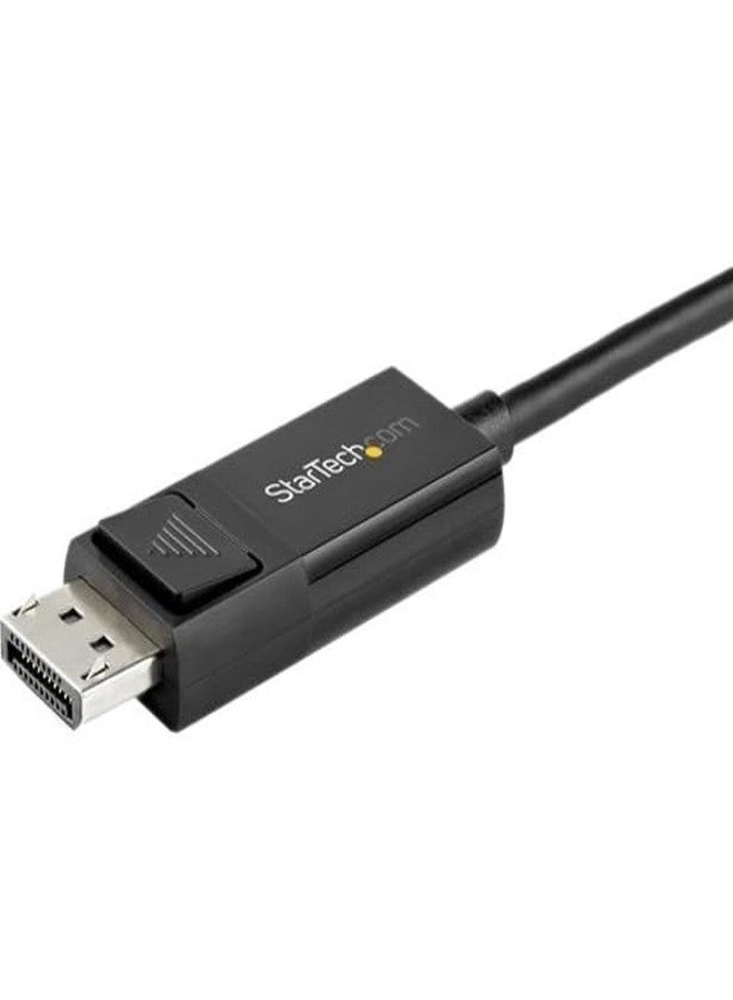 StarTech.com 6ft (2m) USB C to DisplayPort 1.4 Cable, 8K 60Hz, Bidirectional DP USB-C Video Adapter Cable for Windows, Apple M1 M2 M3 M4, USB4 Thunderbolt Compatible - Image 2