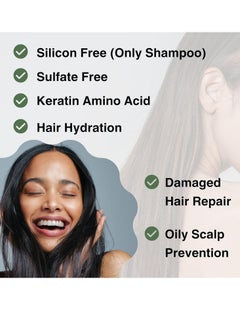 Moist Diane Moist Diane Hydrating Hair Shampoo with Pump for Men & Women, Organic Keratin Japanese Moisturizing Shampoo for Dry Scalp, Silicone & Sulfate Free, Extra Volume & Scalp, 3 Pack 15.2 fl oz each  - Image 4