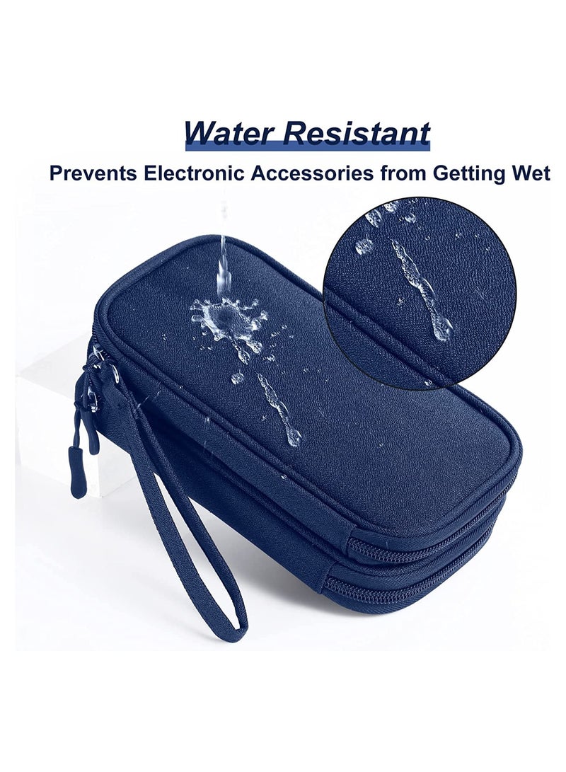 SYOSI Electronics Accessories Organizer Small Carrying Case Bag Portable Cable Storage Pouch Travel Gadgets for Keeping Power Cord Charger Cables Wireless Mouse - Image 4