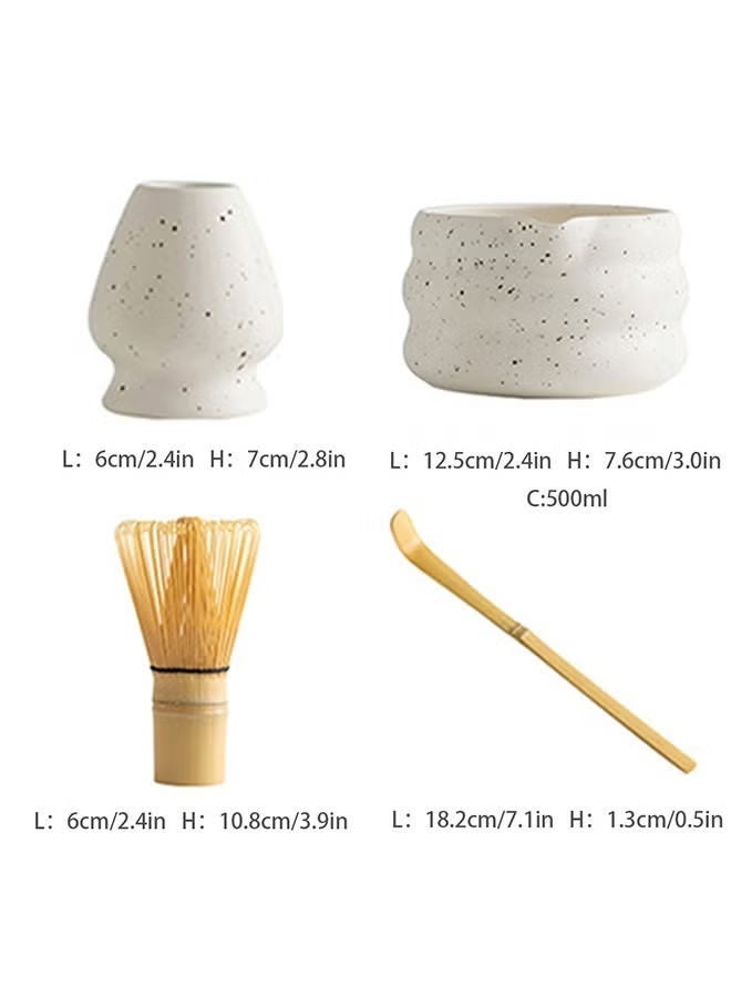 4PCS Matcha Whisk Set – Traditional Bamboo Tea Tools with Ceramic Bowl & Whisk Holder, Handmade Japanese Tea Ceremony Kit, Practical Gift for Tea Lovers - Image 2